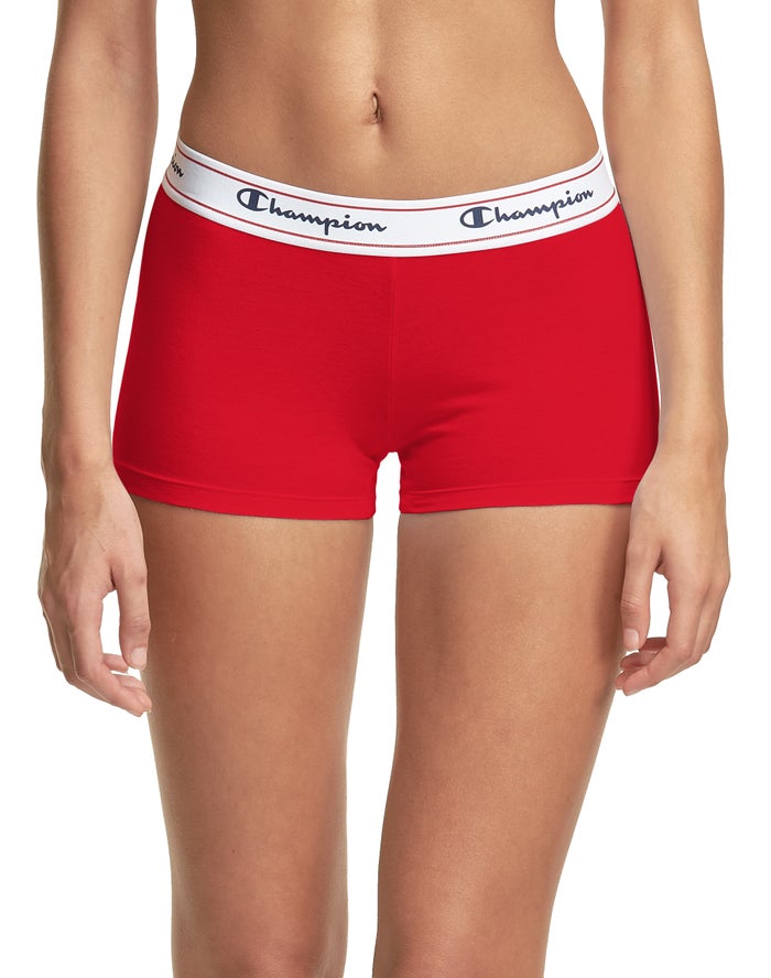 Champion Womens Briefs NZ - logo Red ( 9147-ZONRD )